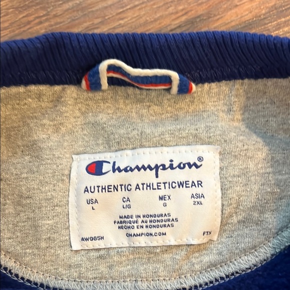 Champion Blue Crewneck Sweater - Large - Picture 3 of 9